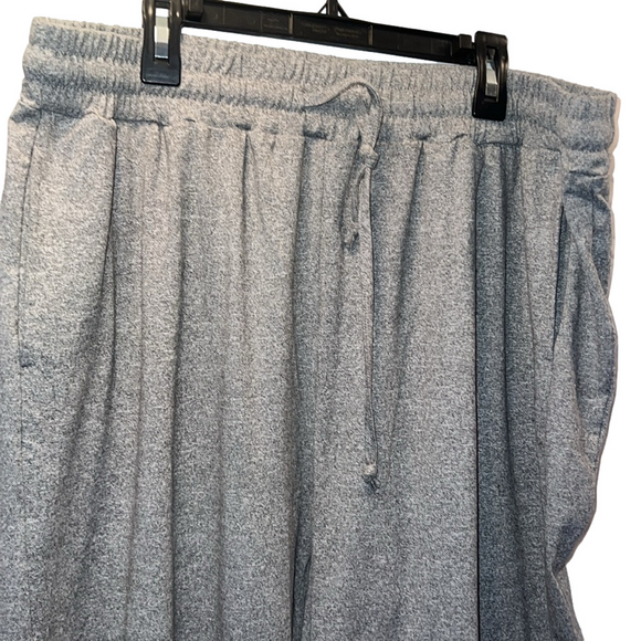 Women's Workout Shorts, SizeXXL, Tie Adj. Waist 18.5", Length 31", Pockets - Picture 3 of 5